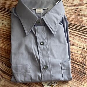 Flying Cross Postal Blue Long Sleeve Shirt 17.5 32/33